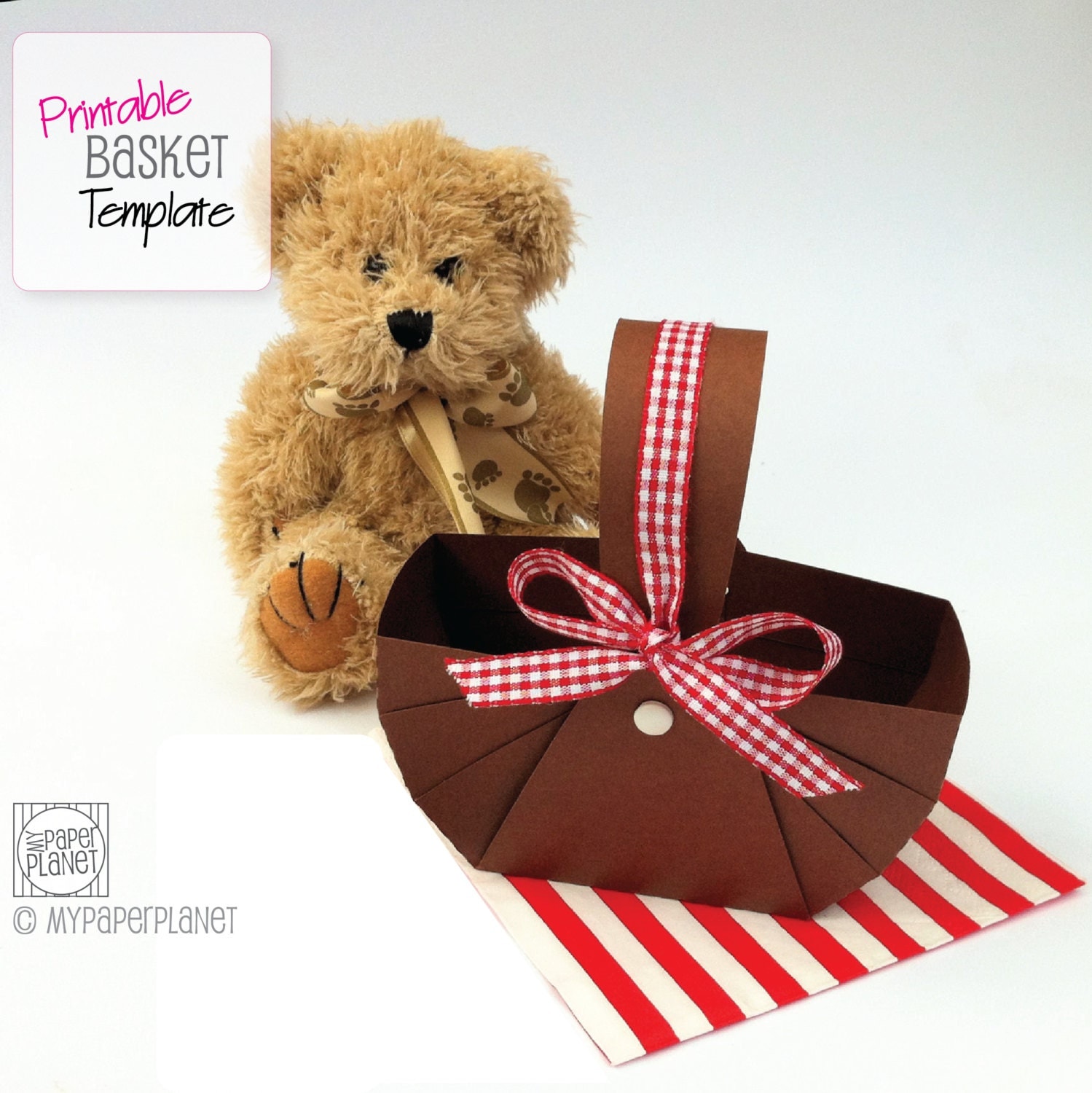 DIY PRINTABLE Teddy Bears Picnic Baskets. by