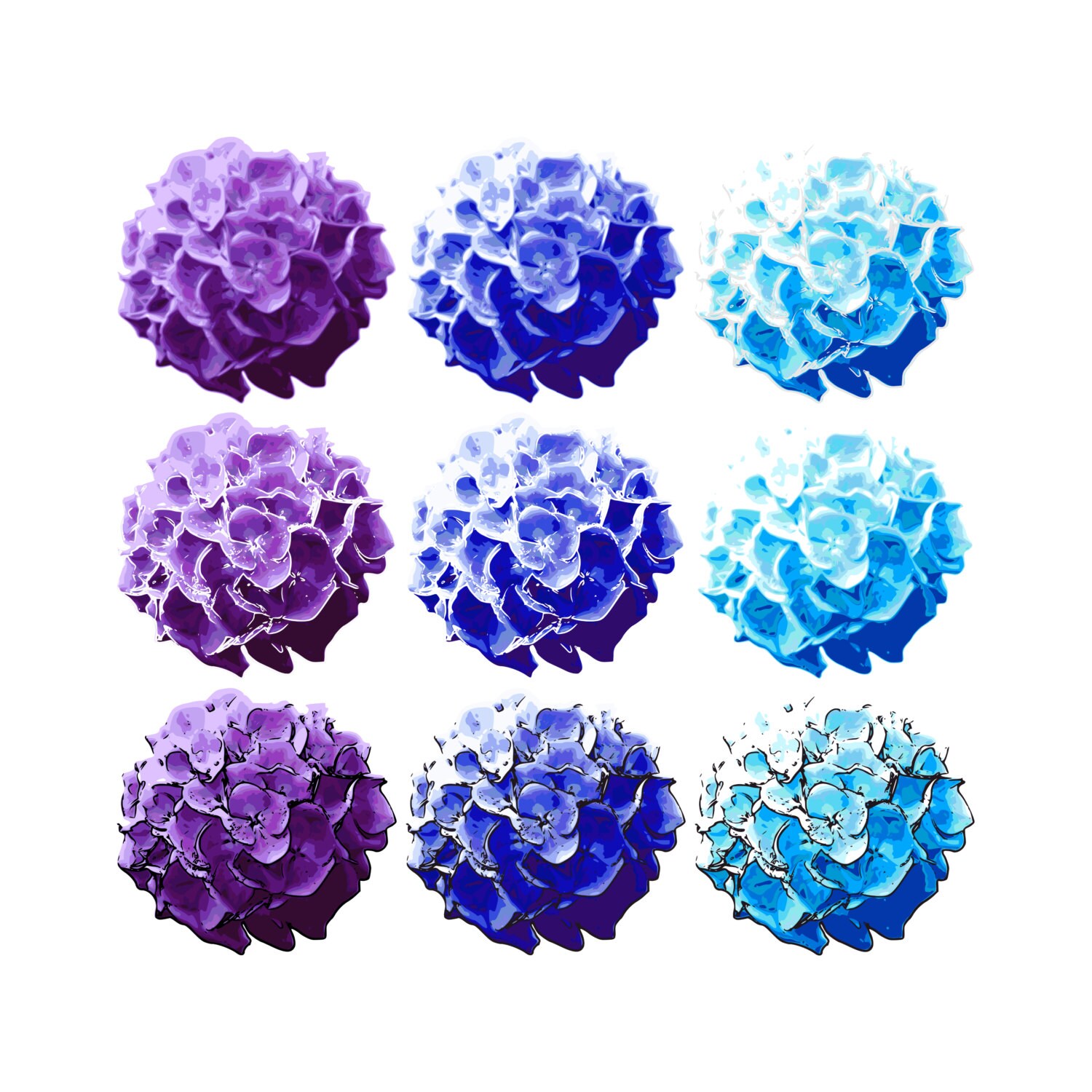 clip art hydrangea flower - photo #4