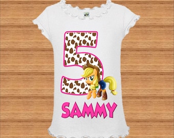 My Little Pony Birthday Shirt - Applejack Birthday Shirt