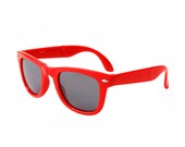 FREE SHIPPING, Red folding sunglasses, wayfarer sunglasses, folding wayfarer, classic, retro, fold, folded, sunglasses, shades, glasses