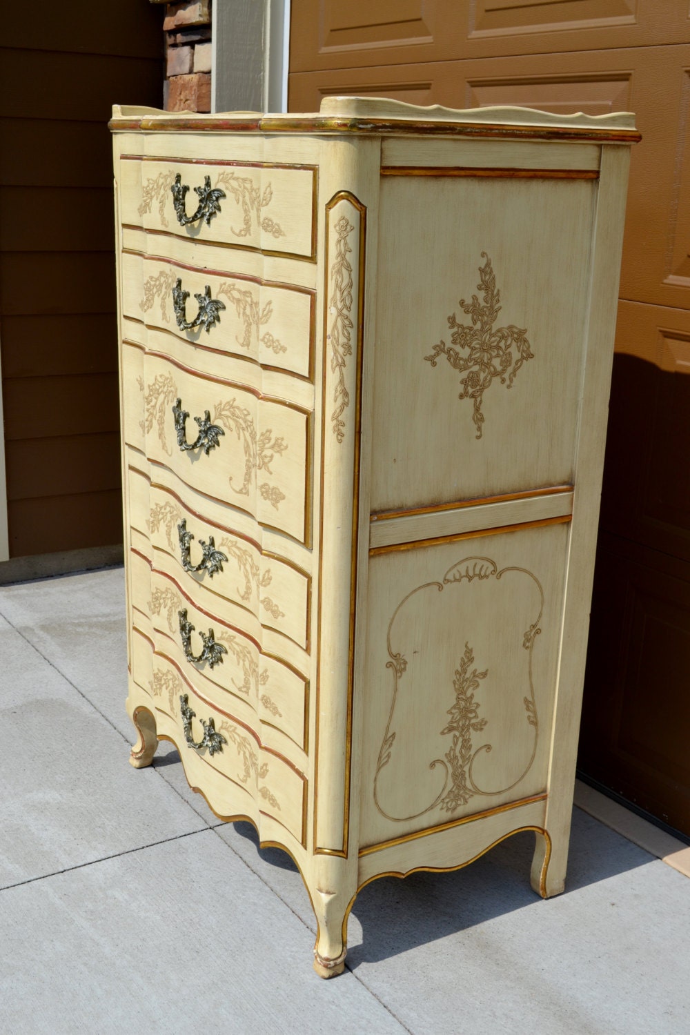 John Widdicomb French Provincial Tall Dresser Highboy Dresser