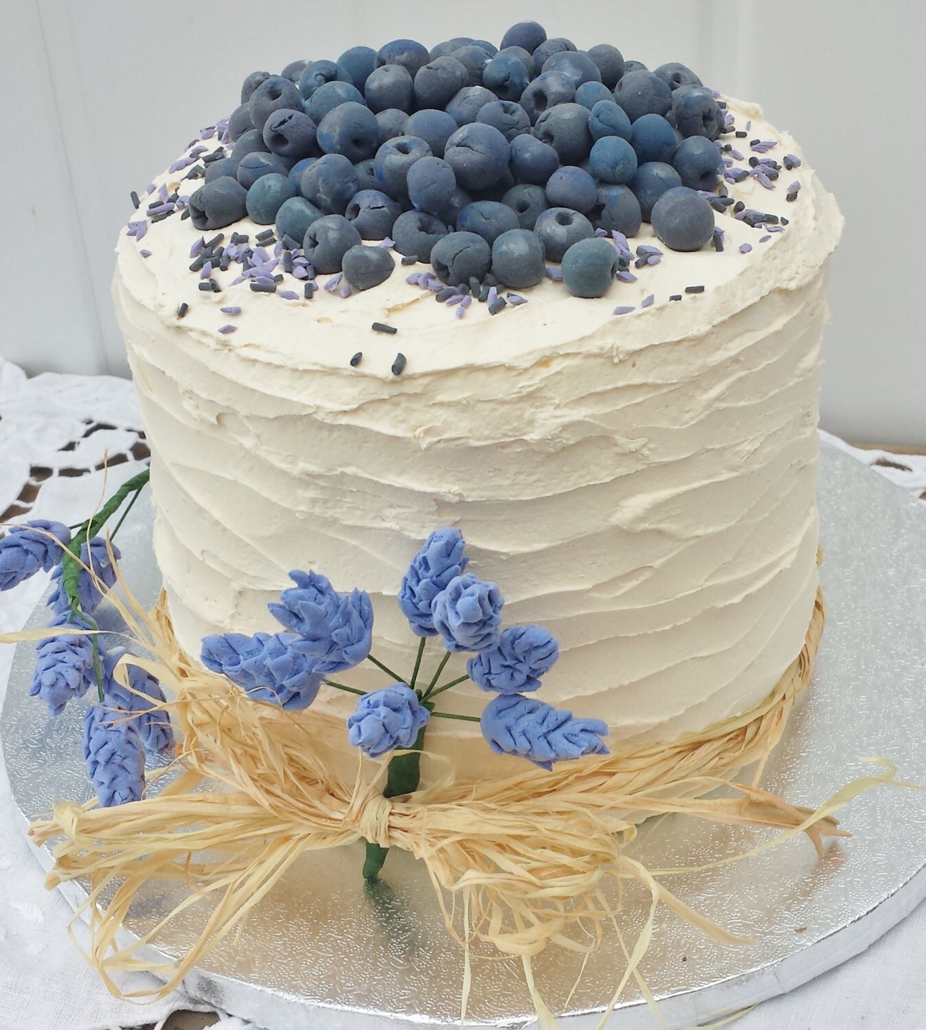 Blueberry and Lavender Fake Cake display cake fake cake