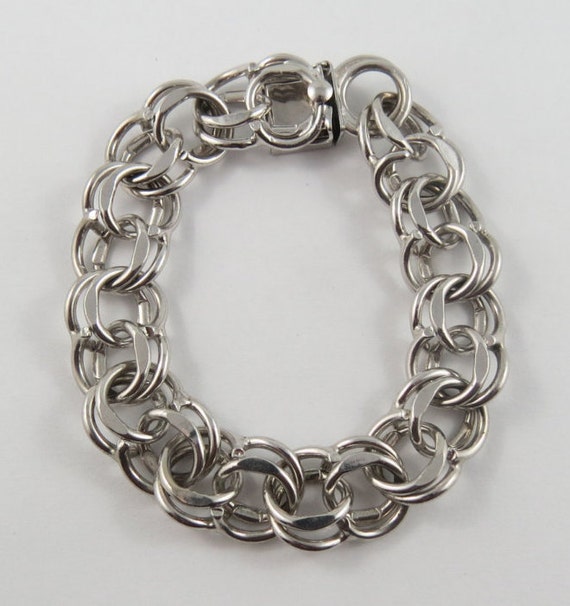 Vintage Sterling Silver Charm Bracelet Without Charms.