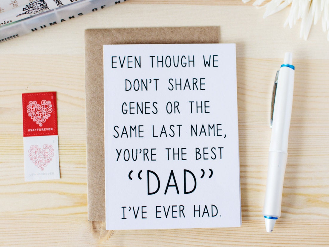 funny fathers day card for step dad funny card for like