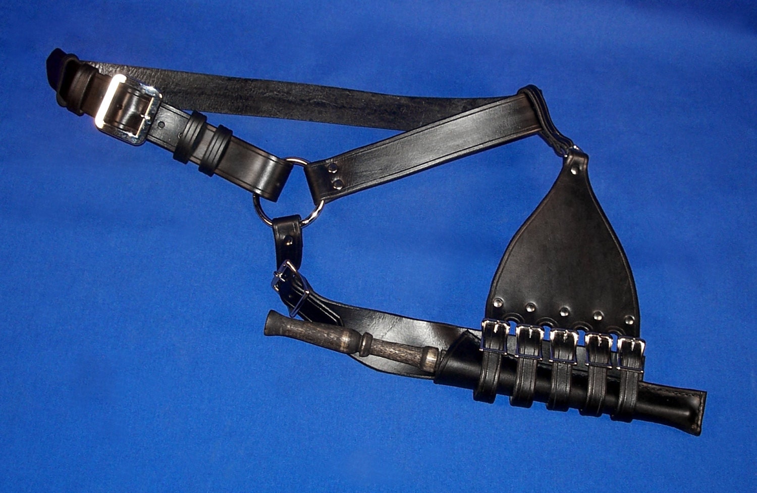 Custom Leather Death Eater Style Belt and Wand by Nyghtwear