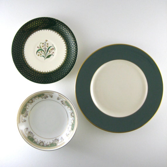 Decorative Plates Vintage Plates Mismatched Plates Kitchen
