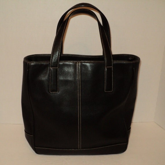 Coach Black Leather Hampton Tote Handbag by 51Yale on Etsy