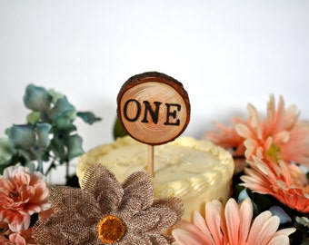one cake topper, woodland cake topper, custom woodland party cake topper, enchanted forest cake topper, child's woodland party cake topper