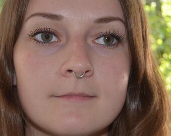 Silver Septum Ring, Nose ring hoop, Nipple ring, Daith earring, Tragus jewelry, Septum jewelry 14g, Nose piercing, Helix ring