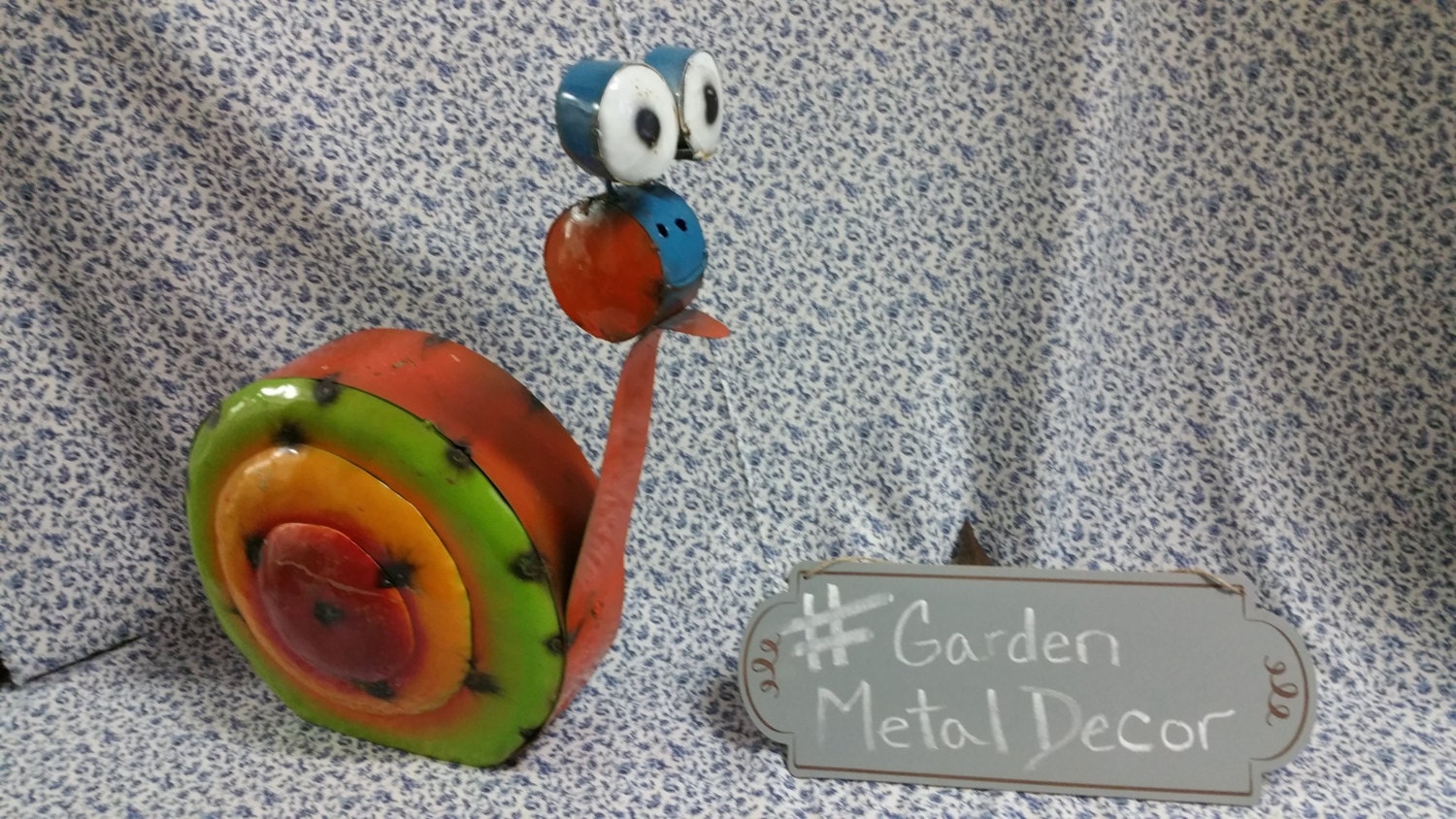 Recycled Metal Snail Garden Art