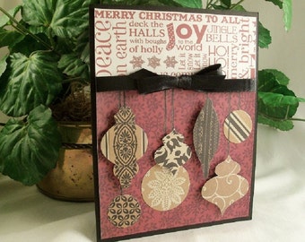 Items similar to Handmade Christmas Card on Etsy