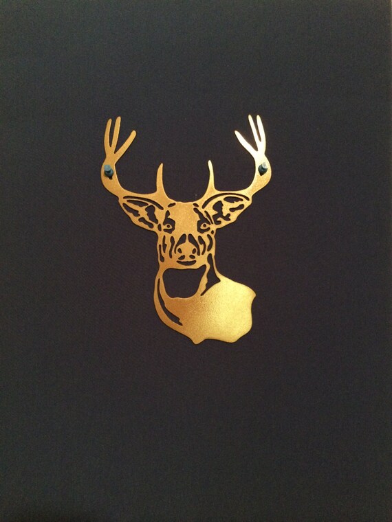 Metal Deer Buck Head Cut