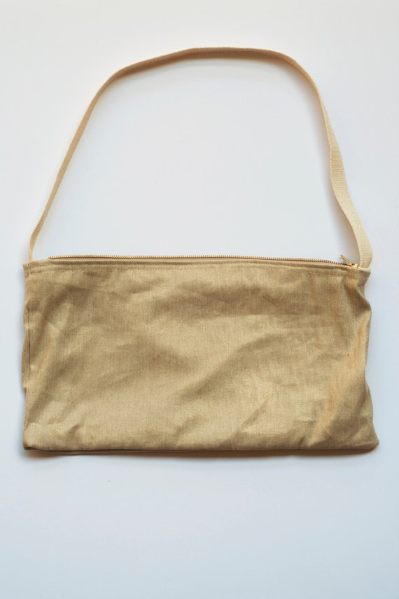Gold Shimmer Bag, Metallic Shoulder Bag, Paris Map Print Interior and ...