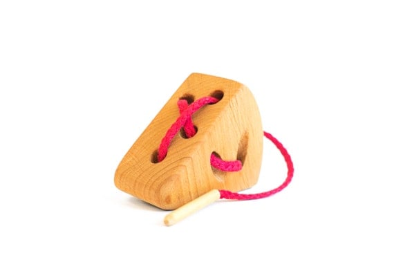 Educational gift, Montessori Toddler Toy, Lacing toy, Toddler gift, Toddler Birthday, Kids gift, Sewing Toy, Wooden Toy, Kids Christmas Gift