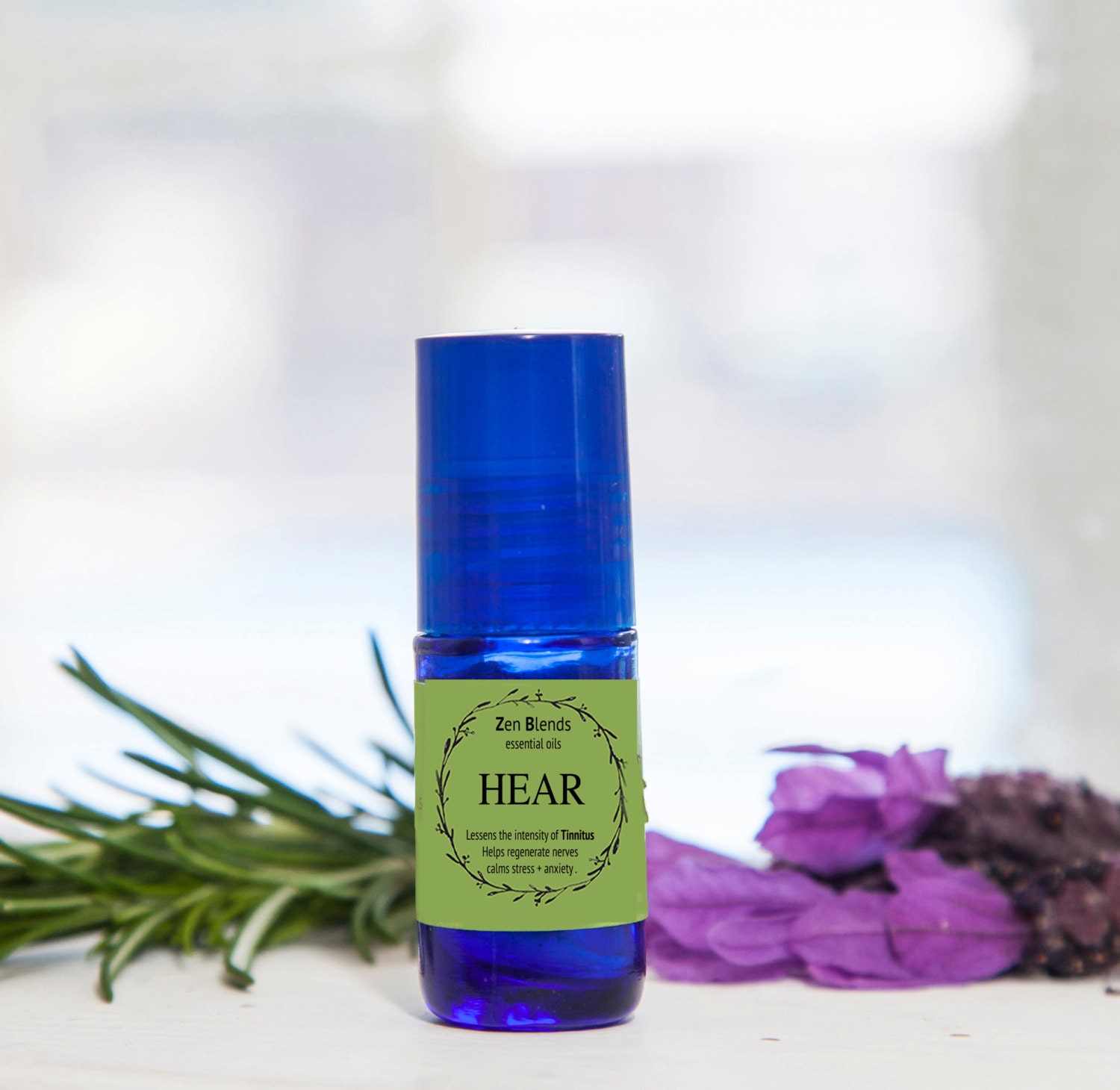 HEAR Calms Tinnitus Noise. Essential Oils Blended To Reduce