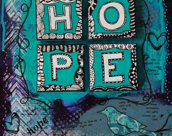 Hope--8x10 print of original mixed media painting