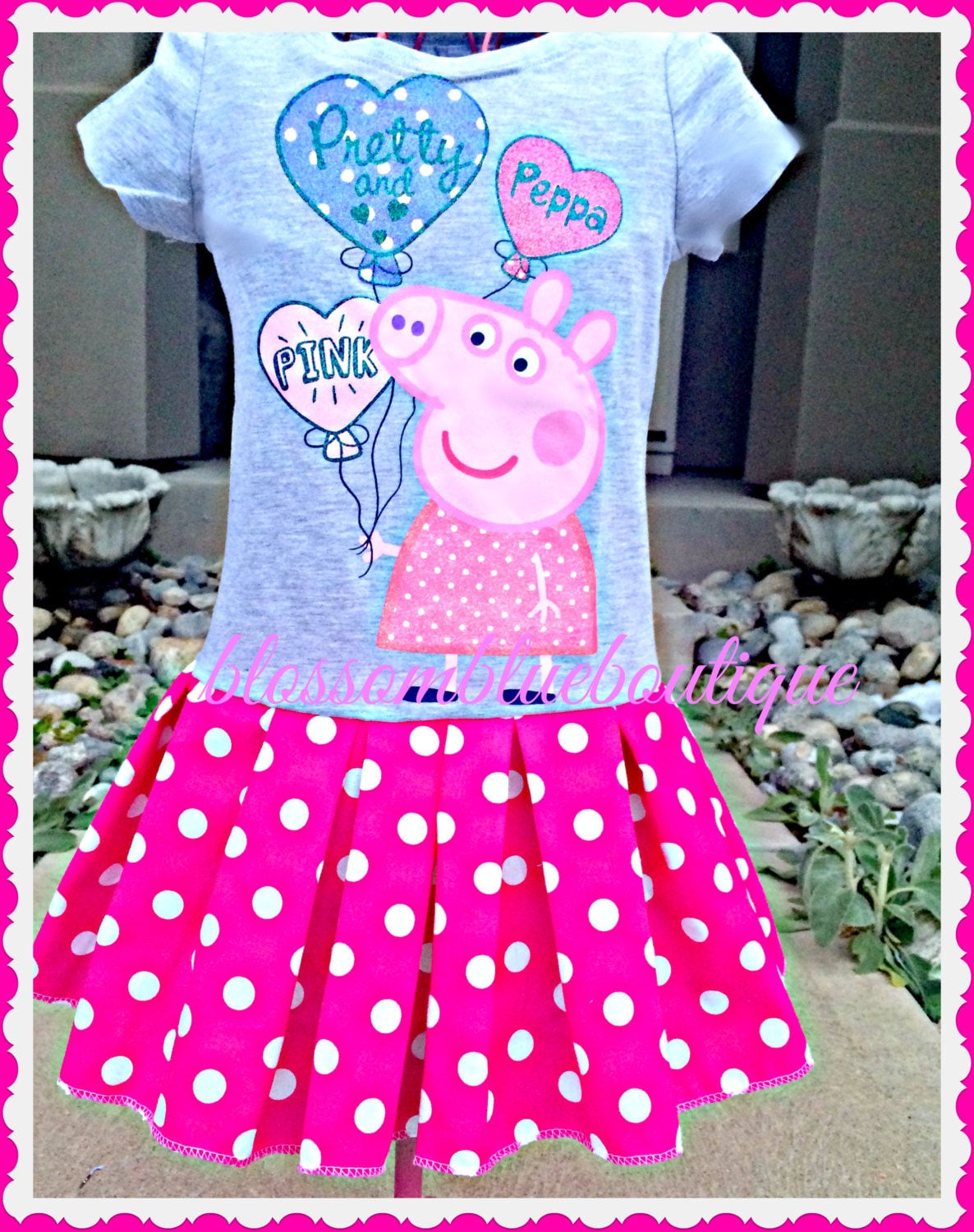 Peppa Pig Dress girls Peppa Dress size 4T by BlossomBlueBoutique