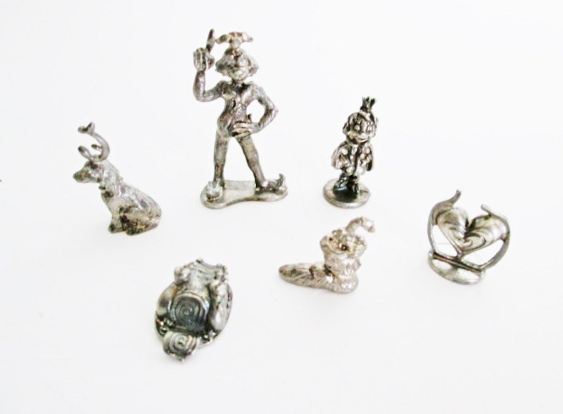 Monopoly Game Pieces Christmas Pewter Tokens Grinch Stole