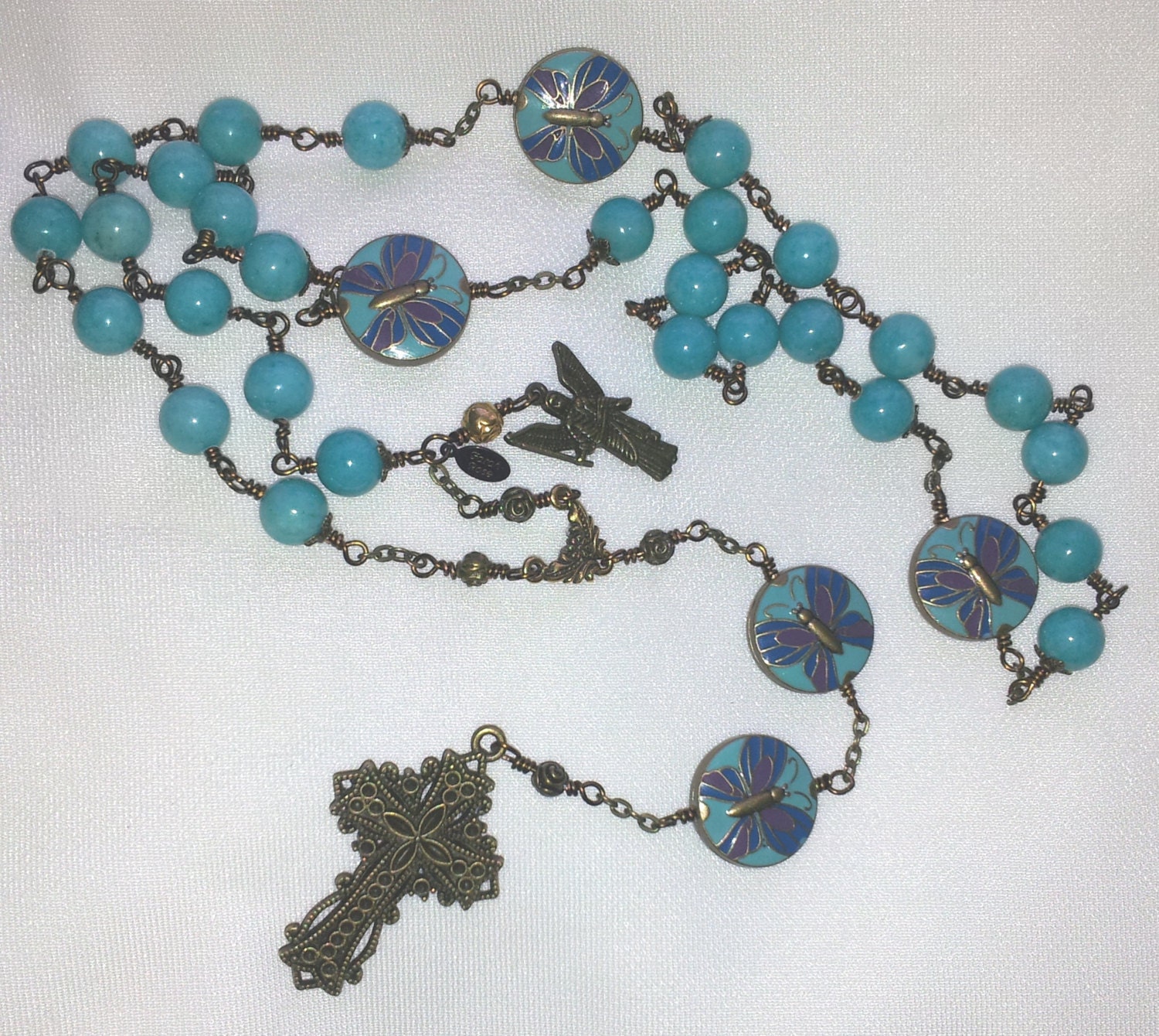 Anglican Prayer beads Episcopal Prayer Beads Blue Jade