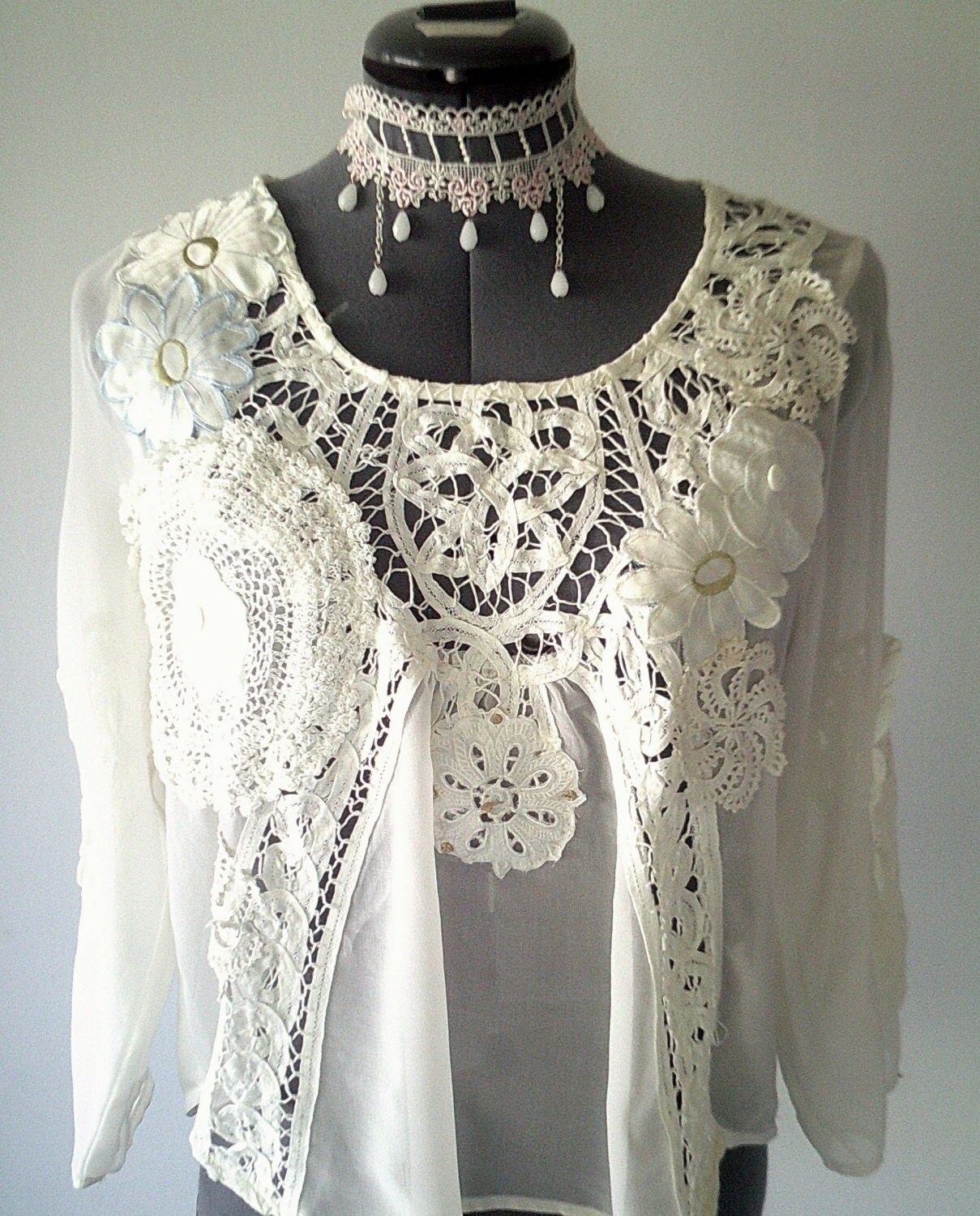 white lace top victorian clothing vintage lace top white
