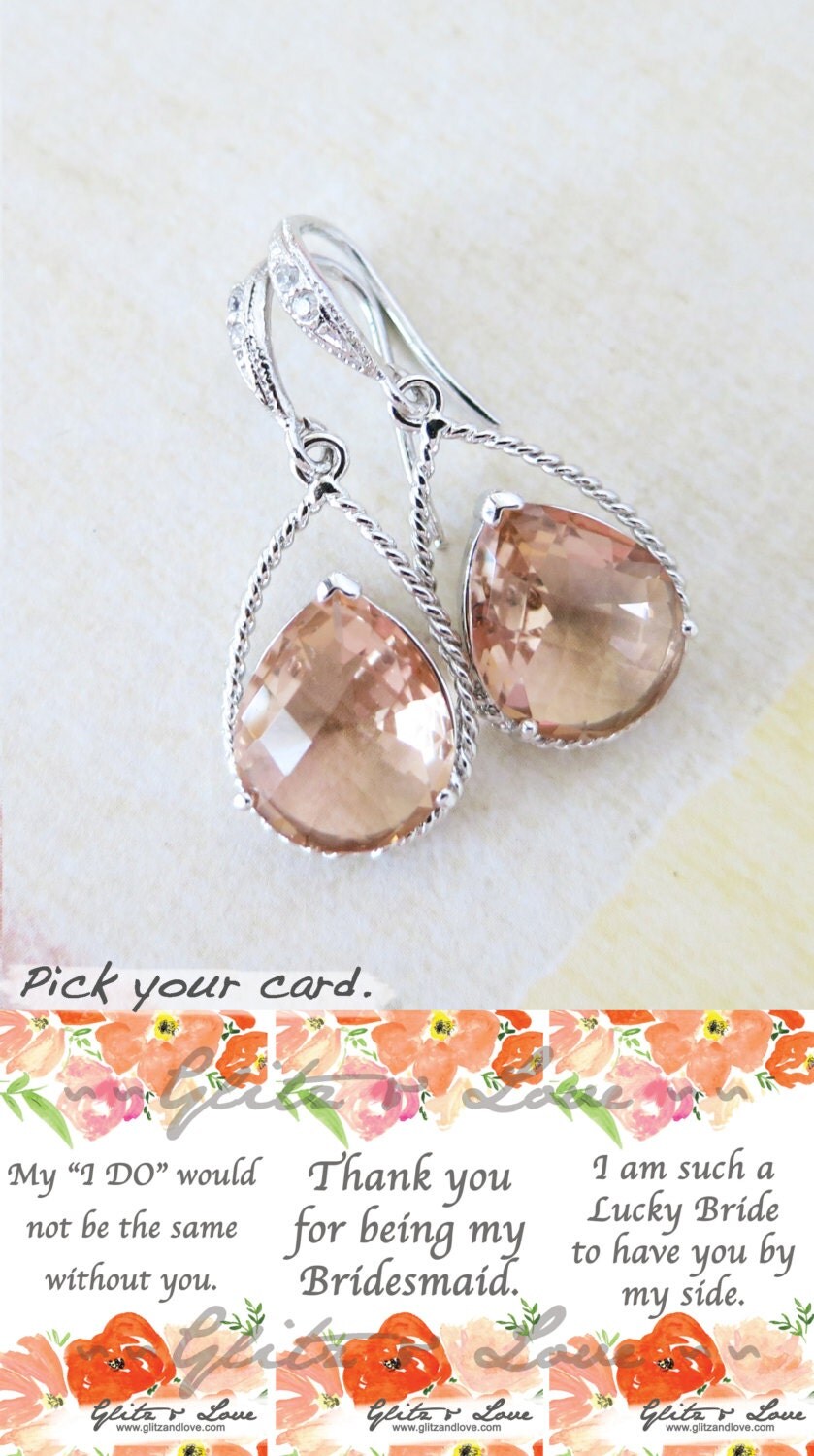 Mabel Bridal Earrings Bridesmaid Earrings Cubic Zirconia ear