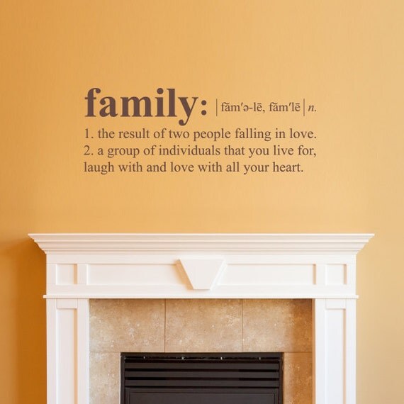 Family Definition Wall Decal Dictionary definition Decal