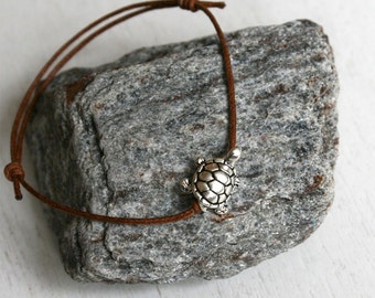 Turtle Bracelet / Turtle Anklet (many colors to choose)