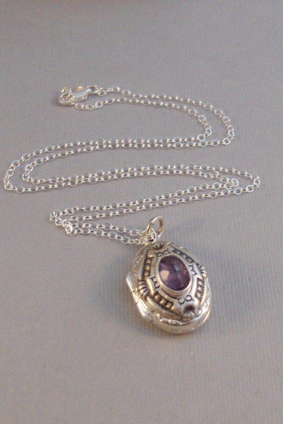 Amethyst LocketLocketSilver LocketSterling Silver