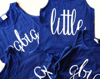 big little tank, comfort colors tank, sorority big little,