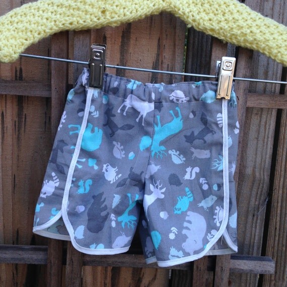 Items similar to Sew Vicious Handmade Shorts Baby Boy Toddler Grey