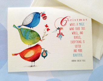 Christmas Card Set, Holiday Cards, Set of 10 cards