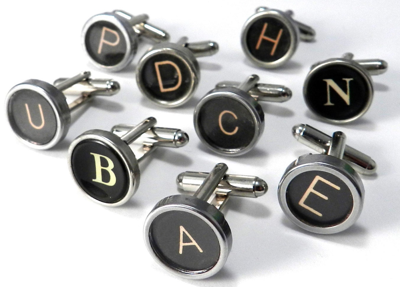 Mens VINTAGE Typewriter Key Cufflinks Wedding Cuff Links ANY