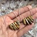Picture jasper hoop earrings, modern stone hoops, everyday jewelry