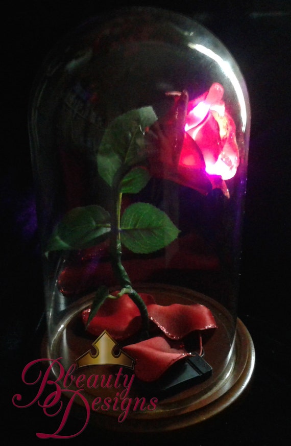 Items similar to Light up Beauty and the Beast Magical Wilting Rose