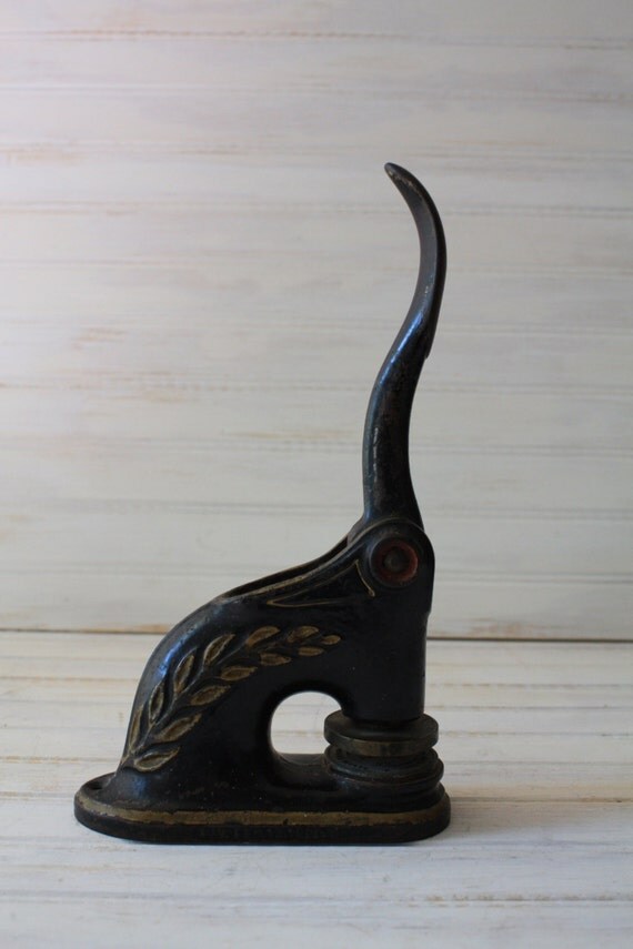 Vintage Cast Iron Embosser Vintage Seal Press Notary Seal