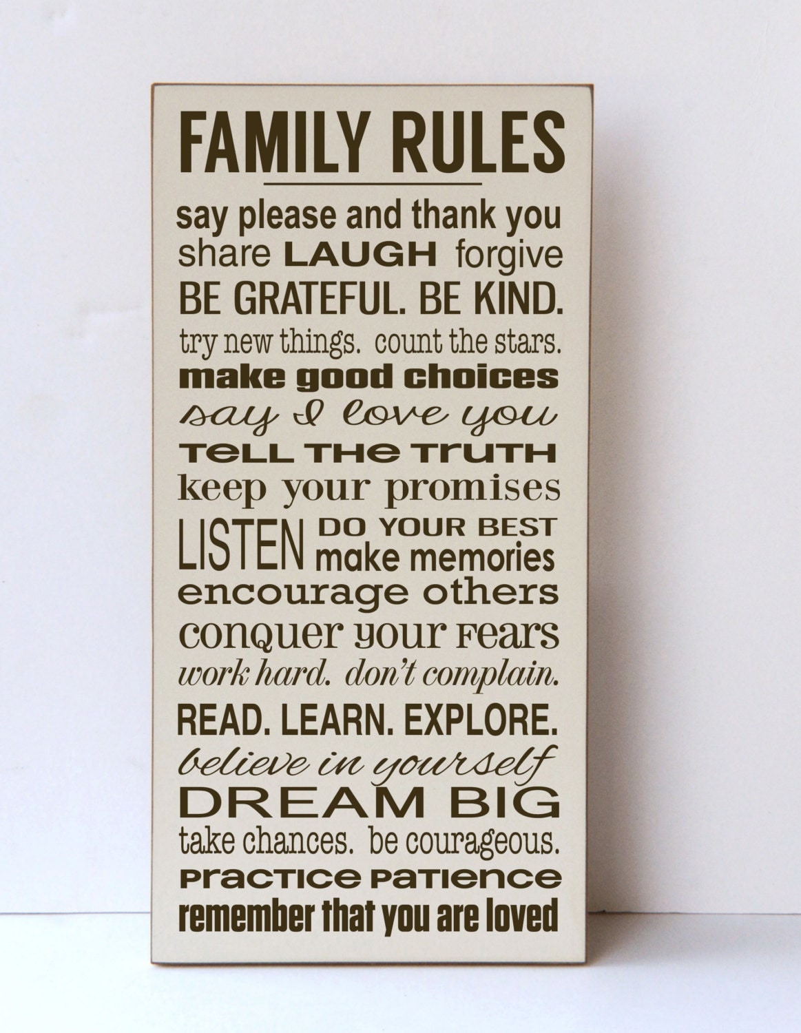 Family Rules Sign Rules of the Family Our Family Rules