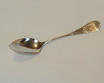 Romantic Victorian Aesthetic Silverplate Spoon.. 1879 RAFIA to LAURRI San Fran