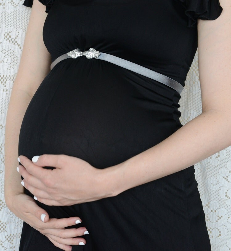 Maternity Belt Pregnancy Belt Gray Belt by netalyshany on Etsy