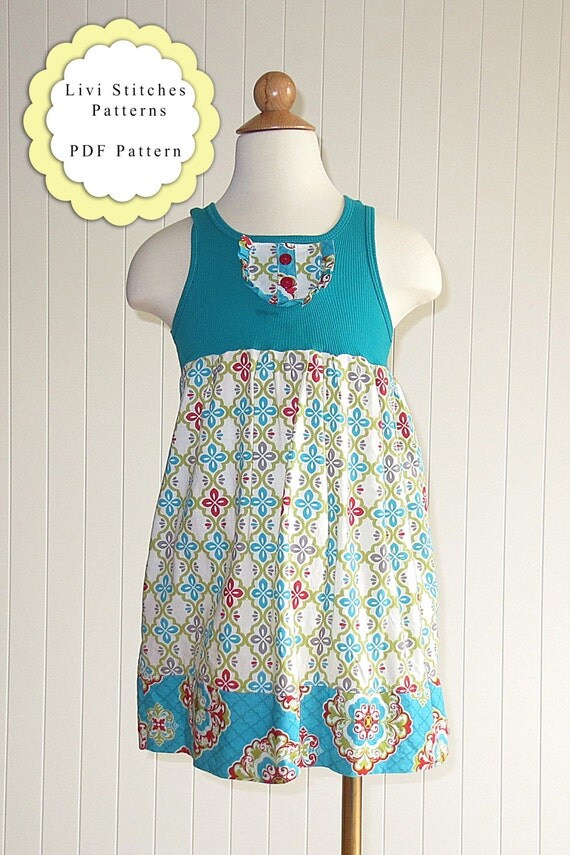 Chloe Tank Top Dress  Sewing Pattern  T shirt  Dress  Sewing