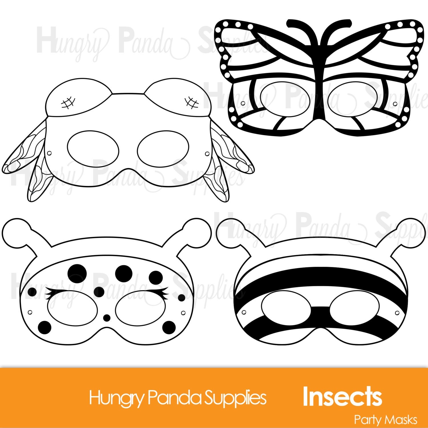 Insects Printable Coloring Masks Insect Masks Ladybug Mask