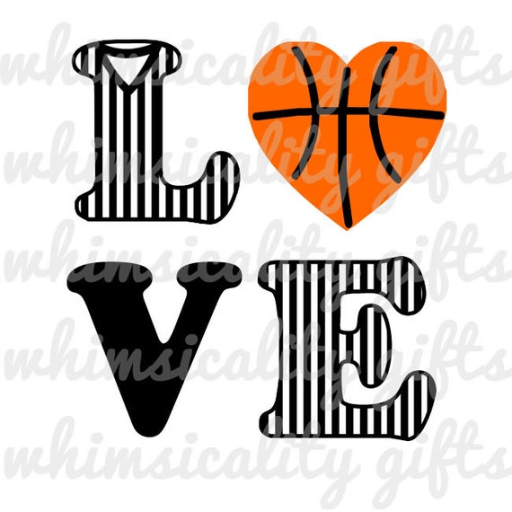 Download Digital File Love Basketball with SVG DXF by ...