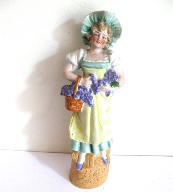 Vintage 8 German Bisque Figurine Lady by VintageShabbyToChic