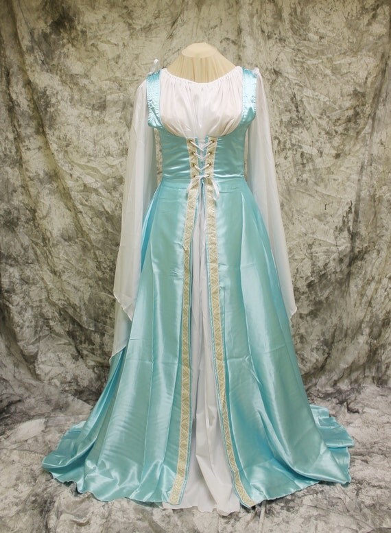 Light Blue Renaissance Costume-Halloween Costume-Medieval