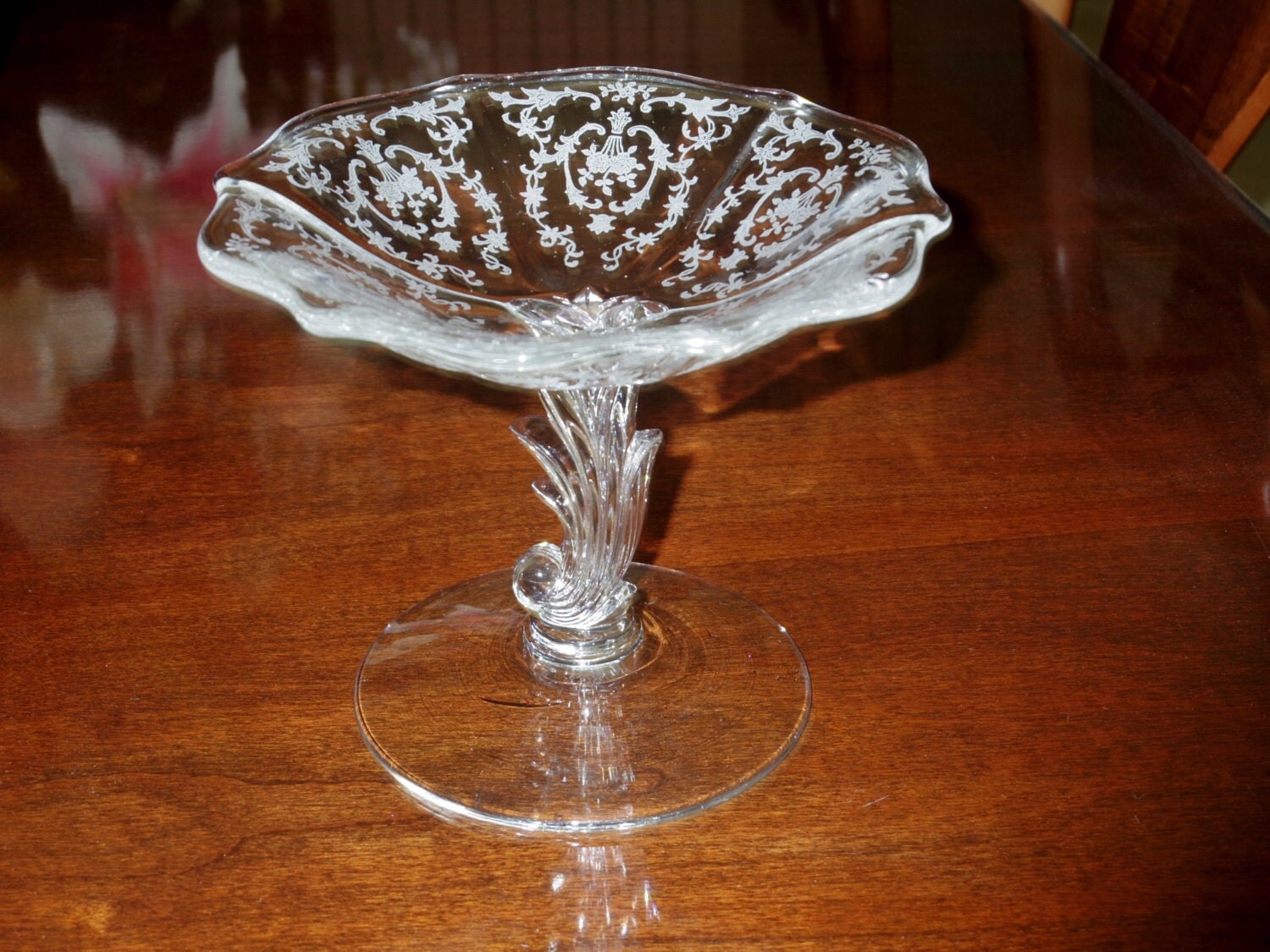 FOSTORIA NAVARRE BAROQUE Comport Compote Candy Nuts Dish
