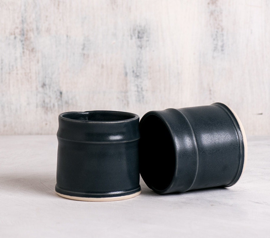 Black ceramic espresso cups modern sake cups black ceramic