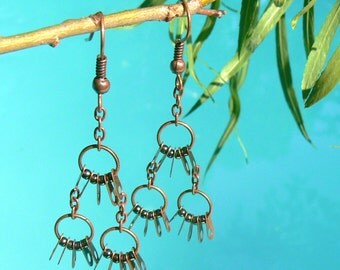 Steampunk Chandelier Earrings - Jewelry Findings Earrings - Boho Earrings