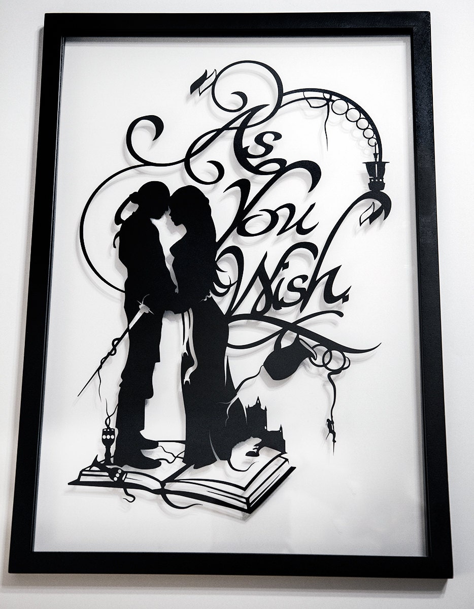 Download As You Wish Princess Bride silhouette handcut paper by ...