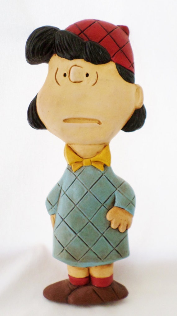 Vintage Violet Peanuts Character Chalkware or Plaster Wall