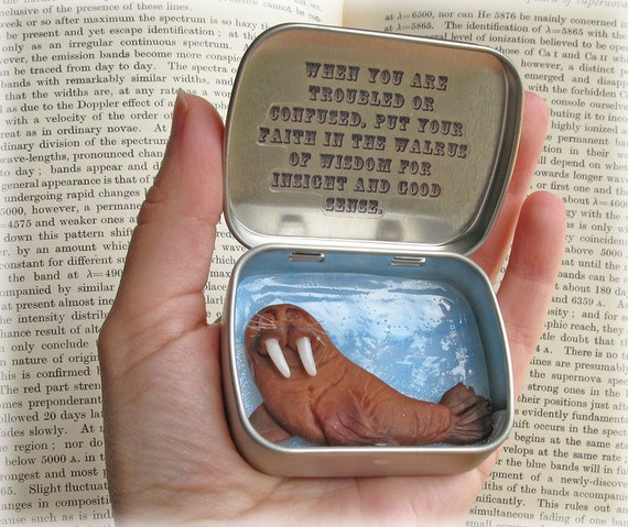 Walrus Pocket Totem Tin 'The Wonderful Walrus of