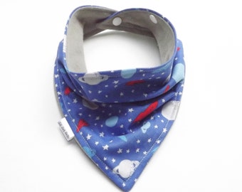 Bandana Scarf Bib, Baby Bibdana, Space Scarf Bandana, Bandana Scarf, Baby Bibdana, Hipster Scarf Bib, Baby Scarf NO SNAPS